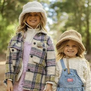 Lack of Color Kids Ivory Teddy Bucket Hat One Size (53cm) Ages 5+